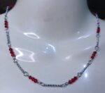 New Silver Stainless Chain with Red Beads /Necklace for Girls/Women - Image 5