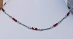 New Silver Stainless Chain with Red Beads /Necklace for Girls/Women - Image 2