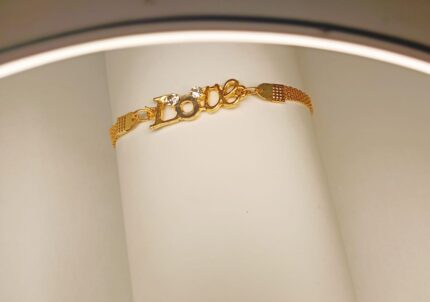 New Fashion Alloy Gold Love Zircon Bracelet/Watch For Girls/Women