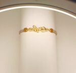 New Fashion Gold Butterfly Zircon Leather Bracelet/Watch For Girls / Women