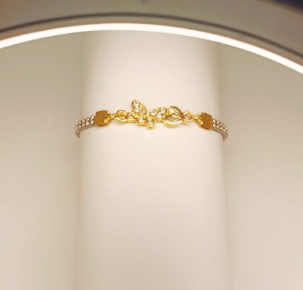 New Fashion Gold Butterfly Zircon Leather Bracelet/Watch For Girls / Women