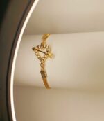 New Fashion Alloy Gold Zircon Heart Bracelet For Girls Women - Image 6