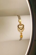 New Fashion Double Heart Bracelet Zircon Leather Strip Bracelet For Girls / Women - Image 5