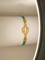 New Classy Gold Round H Design Zircon Bracelet For Girls, Women