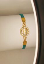 New Classy Gold Round H Design Zircon Bracelet For Girls, Women - Image 2