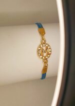 New Classy Gold Round M Design Zircon Bracelet For Girls, Women - Image 5