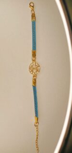 New Classy Gold Round H Design Zircon Bracelet For Girls, Women - Image 3