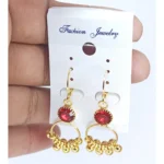 New Fashionable & Stylish Design Pearl Hoop Earrings / For Girl,s - Image 2