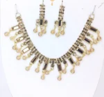 New Golden Stylish Pearl Choker Zircon Necklace with Earrings Set - Fancy Jewelry for Ladies - Image 4