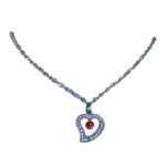 New Silver Chain with Zircon Heart Locket/Pendants/Necklace for girls/women/men - Image 5